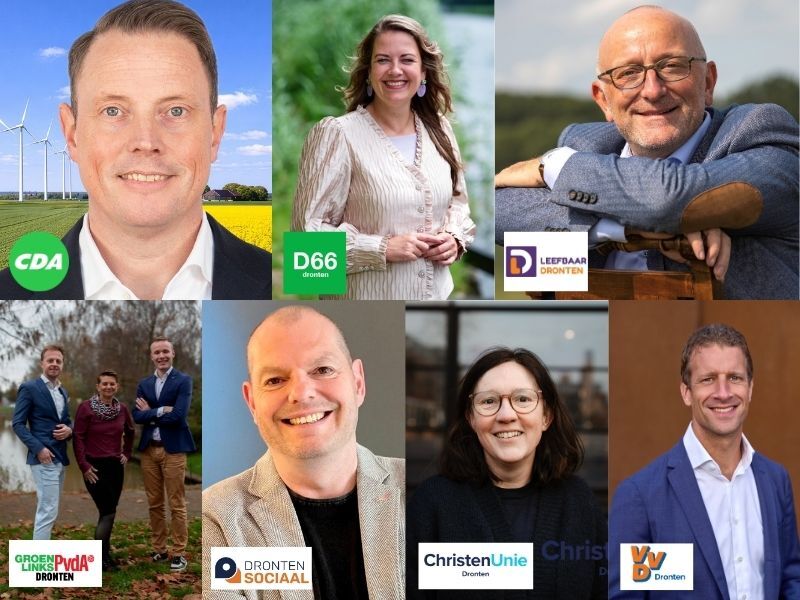lijsttrekkers gemeenteraadsverkiezingen 2026 Dronten