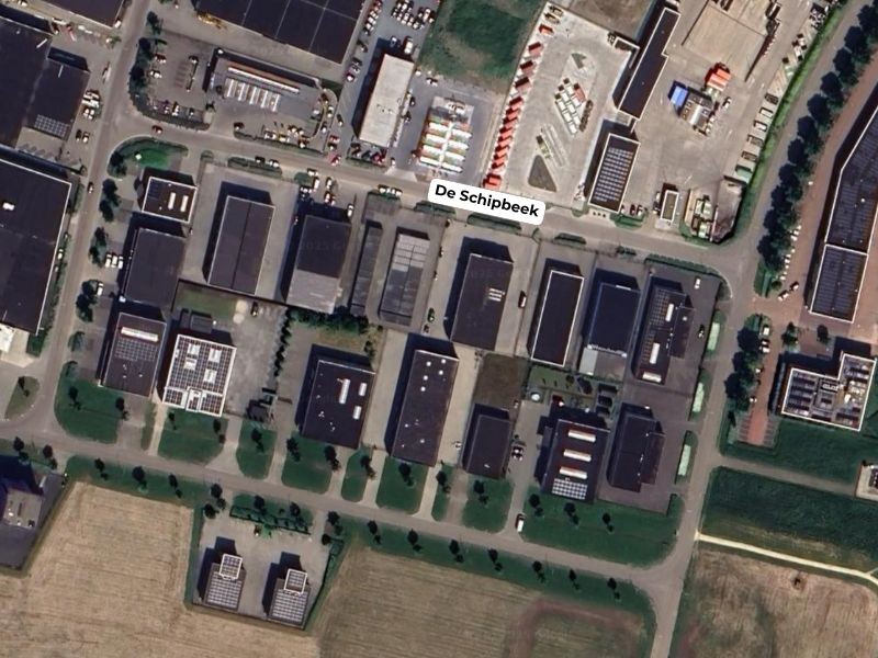 Plattegrond van Dronten met De Schipbeek benoemt