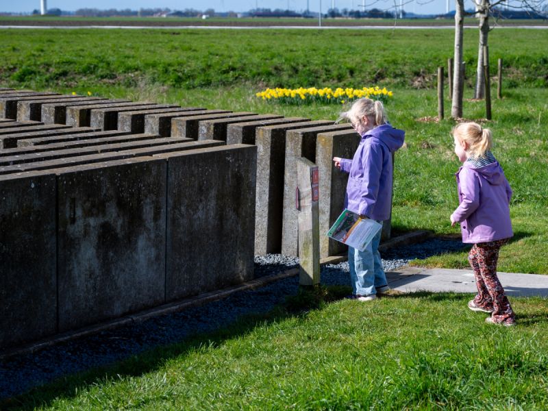 Kinderen die de speurtocht doen