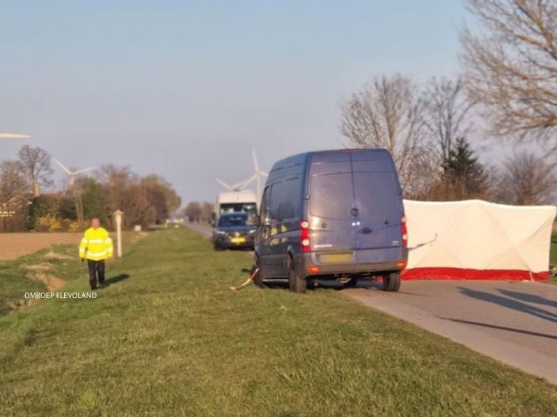 Lagere straf voor pakketbezorger die fietser doodreed op Elandweg in Dronten