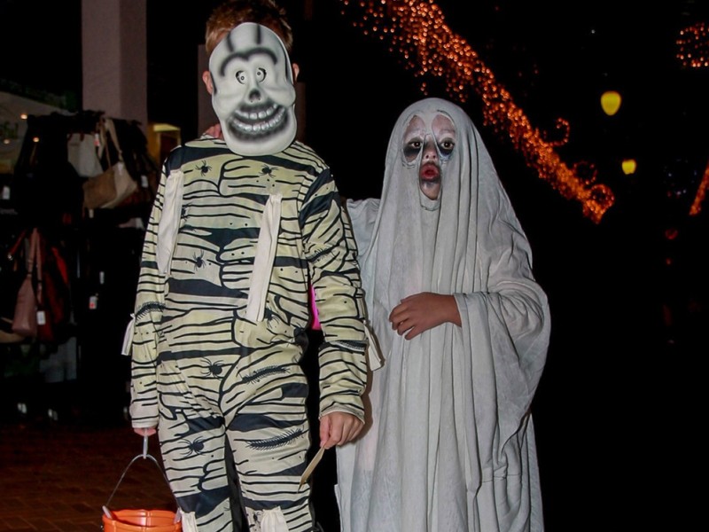 Halloweendeelnemers van vorig jaar.