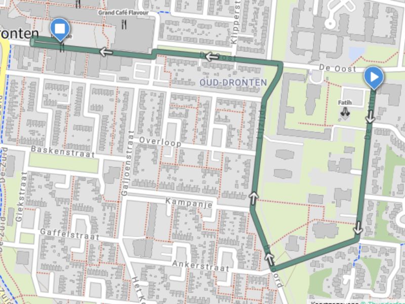 nieuwe route intocht avondvierdaagse Dronten 2026