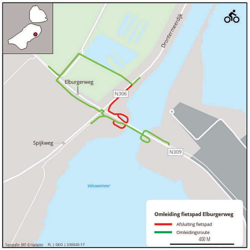 tn 17 fietspad Elburgerweg Noord